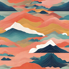 Fototapeta na wymiar pattern of mountains