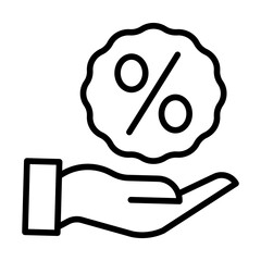 Outline Discount Hand icon