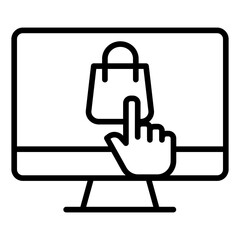 Outline Desktop Purchase icon