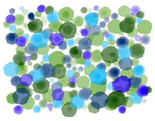 Watercolor Bubble Scatter with Transparent Background Background Design