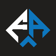 FA letter logo design on black background. FA creative initials letter logo concept. FA letter design.
