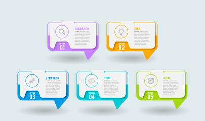 Business infographic template design icons 4 options or steps