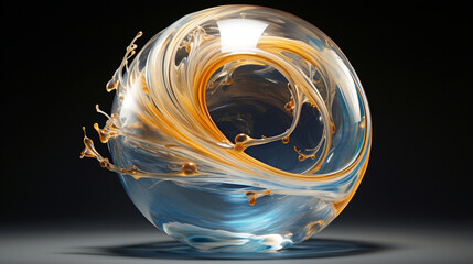 Fluid Dynamics in a Transparent Sphere