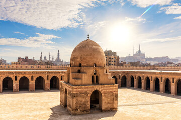 A shadirvan of the ancient Ibn Tulun Mosque in Cairo, Egypt