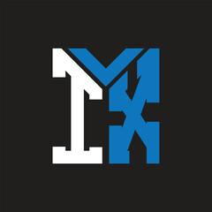 IX letter logo design on black background. IX creative initials letter logo concept. IX letter design.
