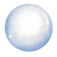 pastel blue bubble with white background in circle