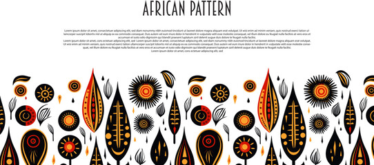 African background design template for cover design, magazine cover, banner, card design, flyer design