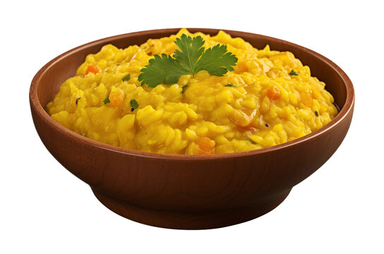 Khichdi on transparent background. Generative AI.