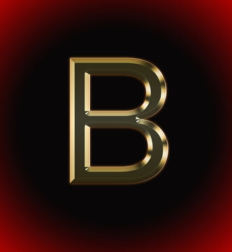 Golden and shining Alphabet(letter) B and name of individual (boy or Girl) with start of alphabet B, black and red beautiful background