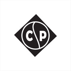 CP letter logo design on white background. CP creative initials letter logo concept. CP letter design.
