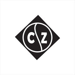 CZ letter logo design on white background. CZ creative initials letter logo concept. CZ letter design.
 - obrazy, fototapety, plakaty