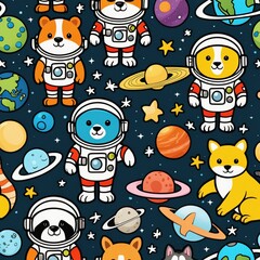 astronaut-animals-sticker-icons-clipart-die-cut-cartoon-ultra-hd-vivid-colors