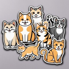 Obraz premium astronaut-animals-sticker-icons-clipart-die-cut-cartoon-ultra-hd-vivid-colors