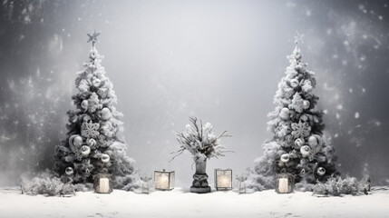 christmas tree  and decorations background