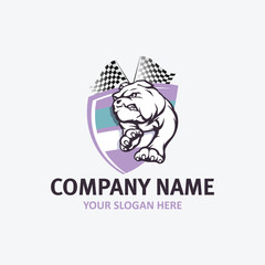 bulldog logo design vector