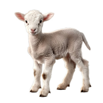 Cute lamb on transparent background