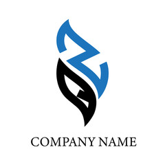 QZ letter logo design on white background. QZ creative initials letter logo concept. QZ letter design.
