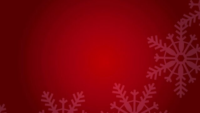snowflakes animation on red background