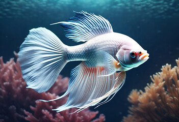 betta fish swimming in water