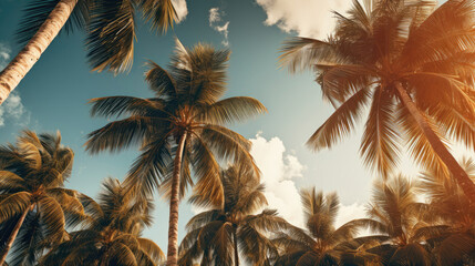 Palms luxury natural background