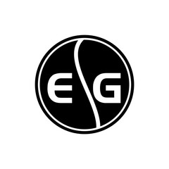 EG letter logo design on White background. EG creative initials letter logo concept. EG letter design.
