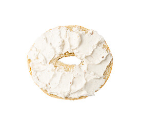 Bagel, Round Bread Bun, Wheat Bakery with Grains And Seeds for Breakfast, Plain Circle Bagel Bread