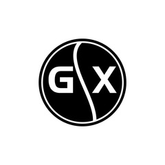 GX letter logo design on white background. GX creative initials letter logo concept. GX letter design.

