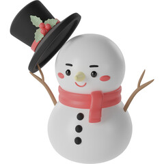 Snowman 3d Illustration