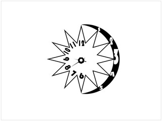 Fototapeta premium moon shape clock for business