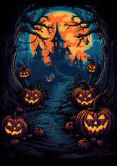 Fototapeta premium Halloween party background