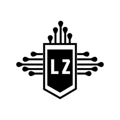 LZ letter logo design.LZ creative initial LZ letter logo design. LZ creative initials letter logo concept. - obrazy, fototapety, plakaty
