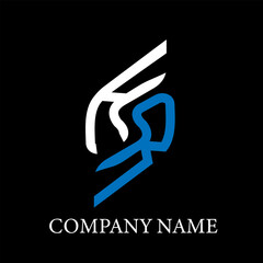 HR letter logo design on black background. HR creative initials letter logo concept. HR letter design.
