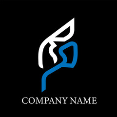 RP letter logo design on black background. RP creative initials letter logo concept. RP letter design.
