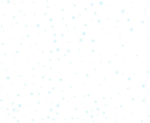 Fototapeta na wymiar Many blue snowflakes New Year confetti.