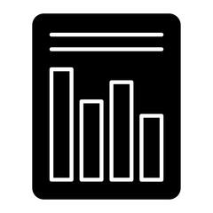 Bar Chart Glyph Icon