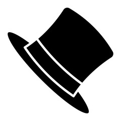 Top Hat Glyph Icon