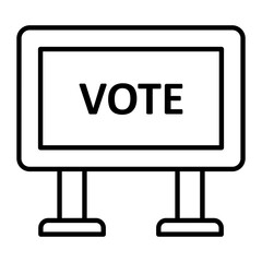 Billboard Outline Icon