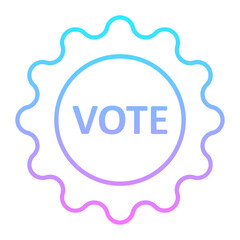 Vote Badge Gradient Icon
