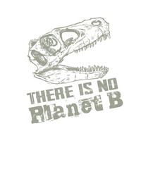 Obraz premium Dinosaurier Schädel Skull - There is no Planet B (Extinction)
