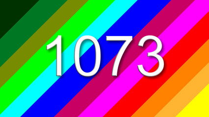 1073 colorful rainbow background year number