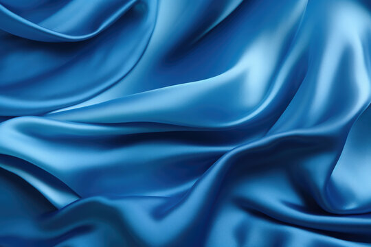 blue satin, silk fabric texture background