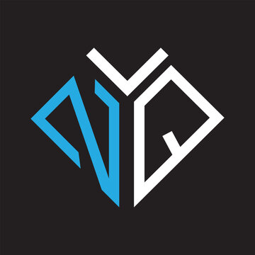 NQ letter logo design. NQ creative initials letter logo concept. NQ letter design.
