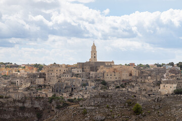 Panoramic view of ancient city Matera in Italy