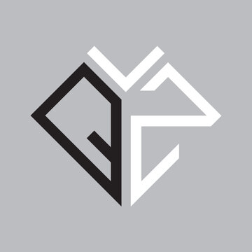 QZ letter logo design. QZ creative initials letter logo concept. QZ letter design.
