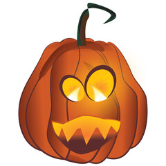 funny crazy looking pumpkin