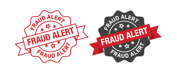 Fraud alert rounded vector symbol set