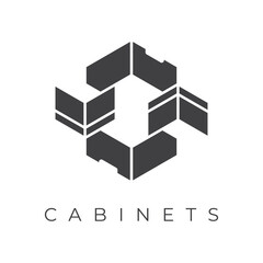 Cabinet modern logo design vector