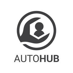 auto repair person logo design vector