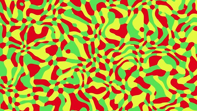 abstract animation of green, red and yellow colors
