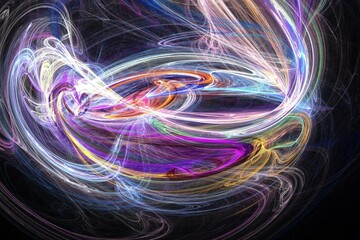 abstract background with glowing circles